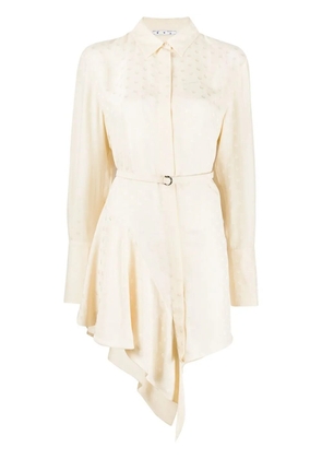 Off-White asymmetric ruffled shirt dress