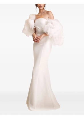 Ana Radu off-shoulder ruffled dress - White