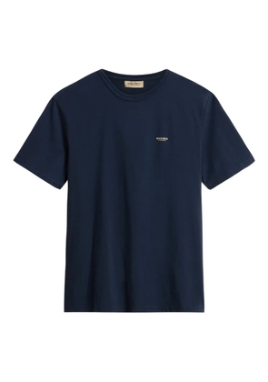 Woolrich logo-embroidered cotton T-shirt - Blue