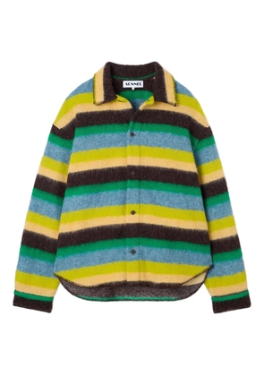 Sunnei striped over shirt - Brown