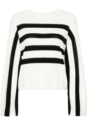 TWINSET striped metallic-threading jumper - Black
