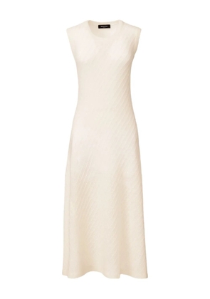 Fabiana Filippi diagonal-knit sleeveless dress - White
