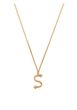 Emanuele Bicocchi S alphabet-pendant necklace - Gold