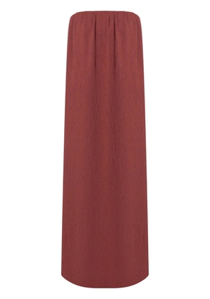 A.M.G. baloon maxi dress - Brown