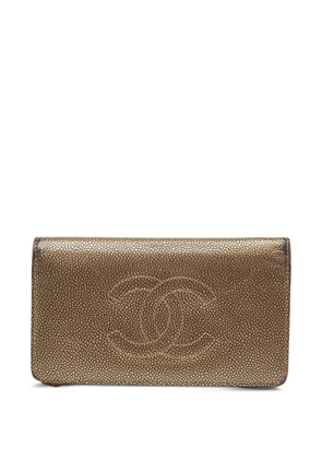 CHANEL Pre-Owned CC-logo leather wallet - Brown