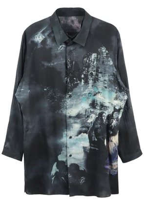 Yohji Yamamoto J-PT illustration-print shirt - Black