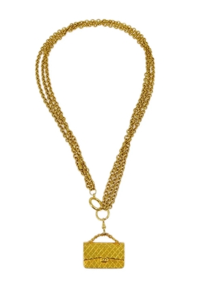 CHANEL Pre-Owned 1990-2000s Classic Flap pendant necklace - Gold