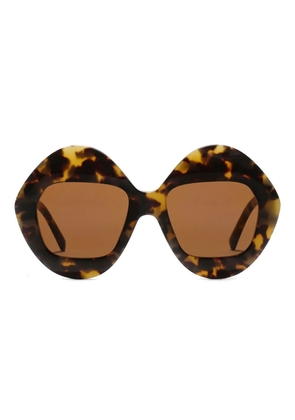 Dolce & Gabbana Eyewear logo-plaque sunglasses - Brown