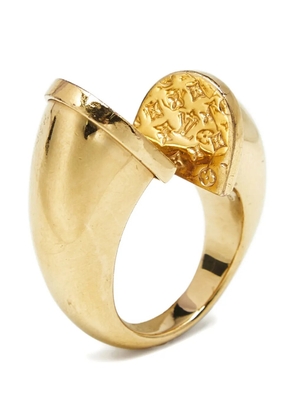 Louis Vuitton Pre-Owned logo-engraved ring - Gold