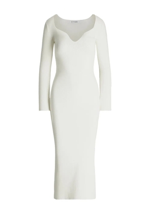 ETHER Taurus side-split long dress - White