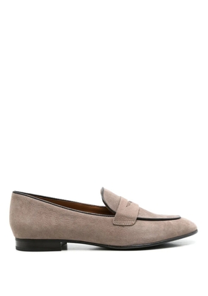 Sarah Chofakian Lauren penny-slot leather loafers - Neutrals