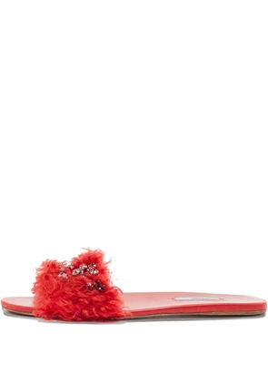 Prada Pre-Owned embellishment flat sandals - Red