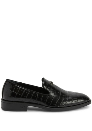 Giuseppe Zanotti Imrham crocodile-embossed effect loafers - Black