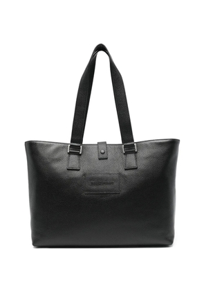 Emporio Armani leather tote bag - Black