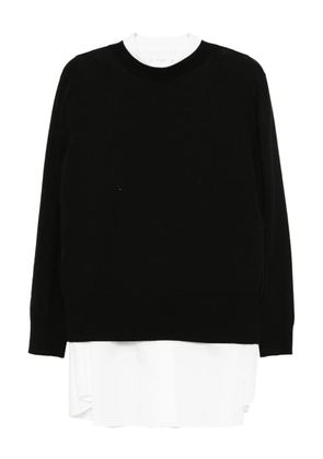 sacai classic collar shirt dress - White