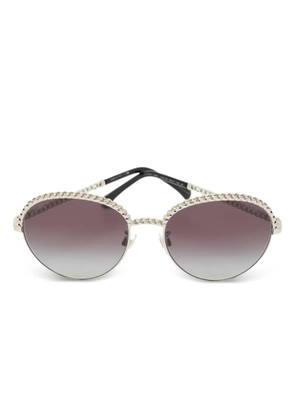 CHANEL Pre-Owned chain-detail sunglasses - Silver