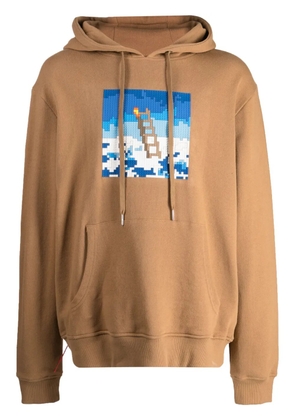 Mostly Heard Rarely Seen 8-Bit graphic-print cotton hoodie - Brown
