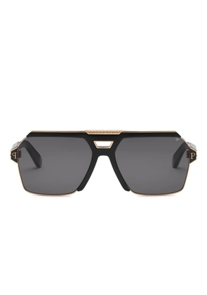 Philipp Plein Eyewear geometric-pilot sunglasses - Black