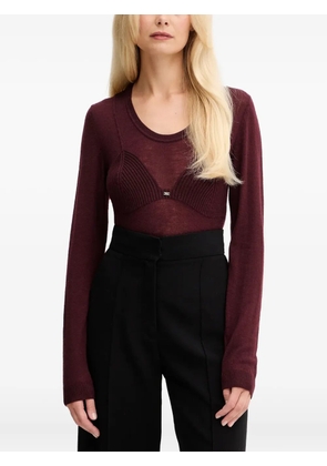 Elisabetta Franchi ribbed detail knitwear - Red