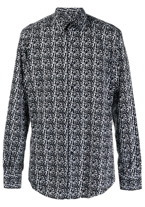 Karl Lagerfeld abstract-pattern long-sleeve shirt - Black