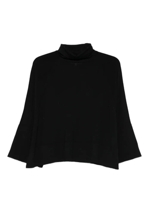 PSOPHIA roll-neck panelled sweater - Black