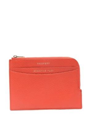 Aspinal Of London zipped pebble leather wallet - Red