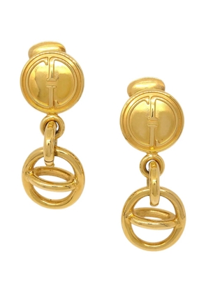 Gucci Pre-Owned 1992 GG dangle clip-on earrings - Gold