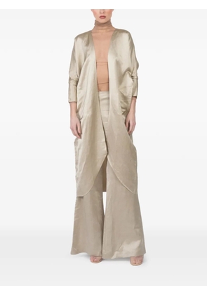 Cortana Paz longline jacket - Neutrals