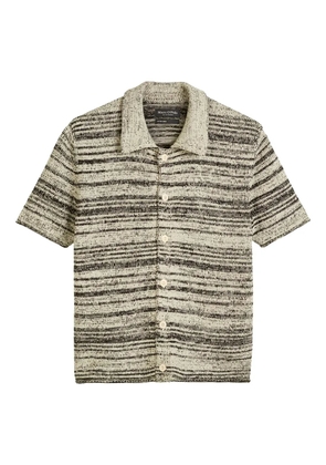 Marc O'Polo marl-knit short-sleeve shirt - Black