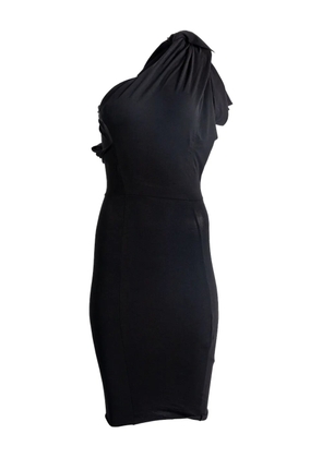Rick Owens draped one-shoulder midi dress - Black