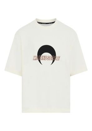 Marine Serre logo-print crew-neck T-shirt - White