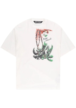 Palm Angels Upside Down Palm-print T-shirt - White
