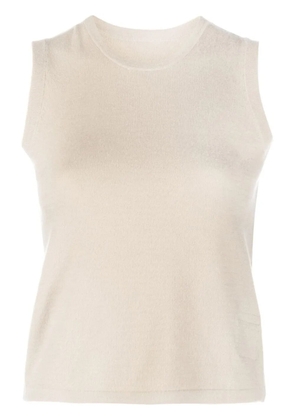 Frenckenberger cashmere knitted tank top - Neutrals