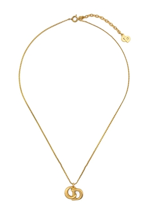 Christian Dior Pre-Owned 2000s CD-pendant polished necklace - Gold