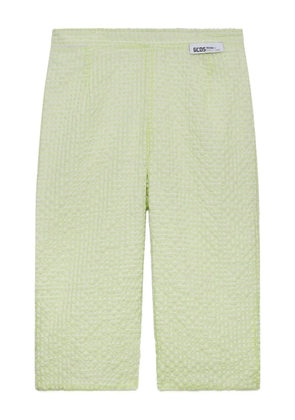 GCDS Vichy capri trousers - Green