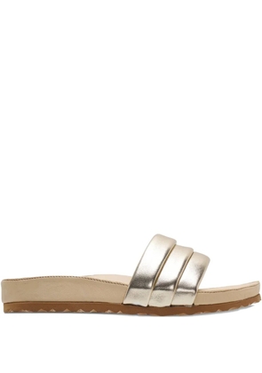 Bloc B. padded leather sandals - Gold