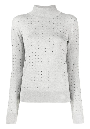 Karl Lagerfeld rhinestone open-back jumper - Grey
