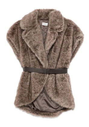 P.A.R.O.S.H. belted gilet - Brown