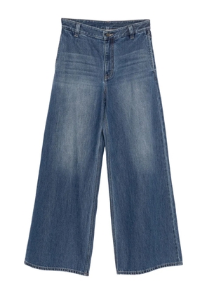 LESS logo-patch jeans - Blue