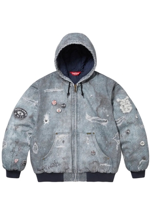 Supreme Trompe L'oeil bomber jacket - Blue