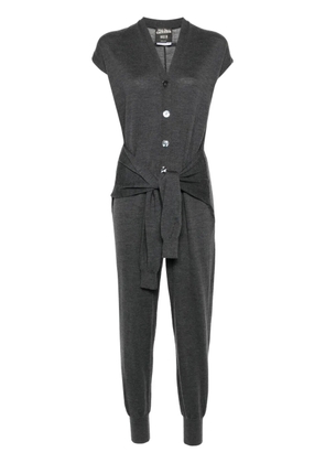Jean Paul Gaultier Pre-Owned 1990s belted virgin wool jumpsuit - Grey