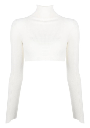 ALESSANDRO VIGILANTE cut out-back cropped top - White