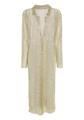 Philosophy Di Lorenzo Serafini crystal-embellished midi shirt dress - Green