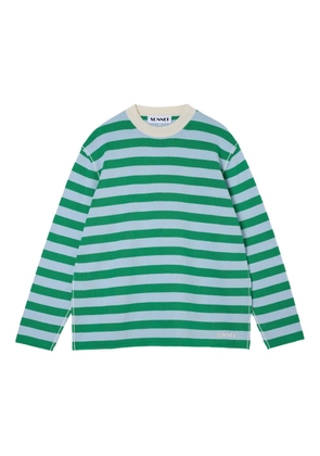 Sunnei striped long-sleeve sweatshirt - Green