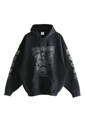 VETEMENTS Vengeful Spirit graphic-print hoodie - Black