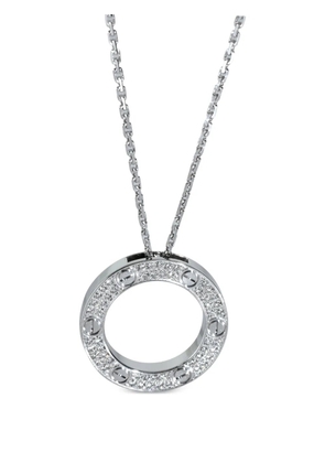 Cartier 18K white gold diamond Circle necklace