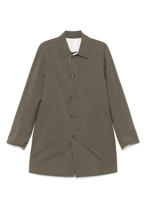 Barba single-breasted parka - Green