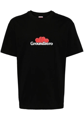 Ground Zero logo-print cotton T-shirt - Black