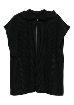 Homme Plissé Issey Miyake hooded pleated gilet - Black