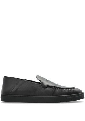 Giorgio Armani leather penny loafers - Black